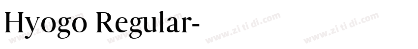 Hyogo Regular字体转换